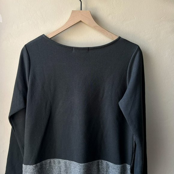 Beams Heart Gray Color Block Striped Long Sleeve Tunic with Pockets - Picture 7 of 10